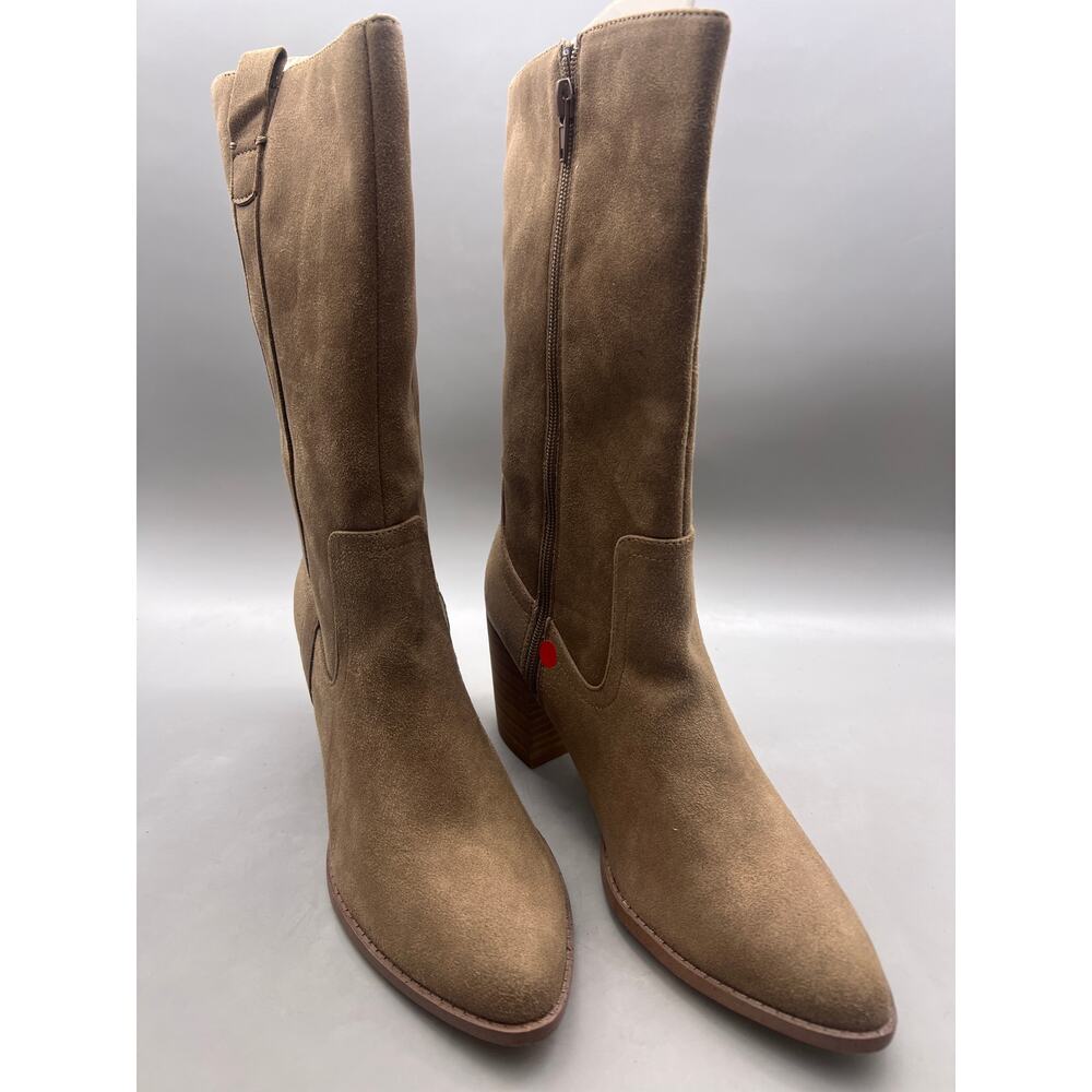 DV by Dolce Vita Tan Suede Knee-High Ankle Boots